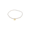 INDIE bracelet white, gold- plated
