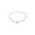 INDIE bracelet white, gold- plated