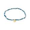 INDIE bracelet blue, gold- plated