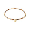 INDIE bracelet brown, gold- plated