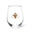 Verre à vin sans pied avec abeille bijou