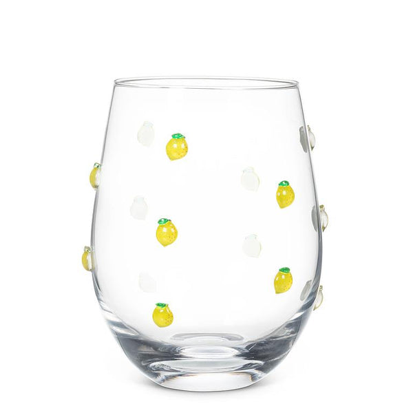 Verre à vin sans pied avec citrons