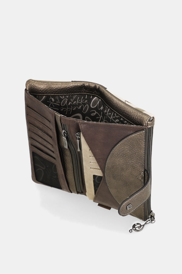 Portefeuille souple RFID Anekke Orchestra – Porte-cartes amovible – compartiment à monnaie ouvert