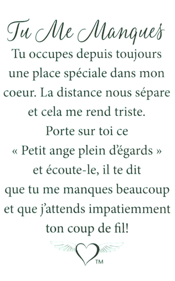 Épinglette Ange : Tu Me Manques