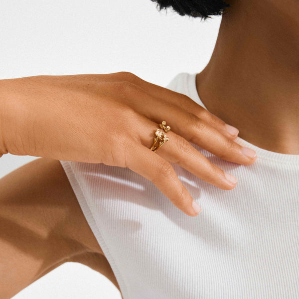 (W) Bague Ajani Plaqué or