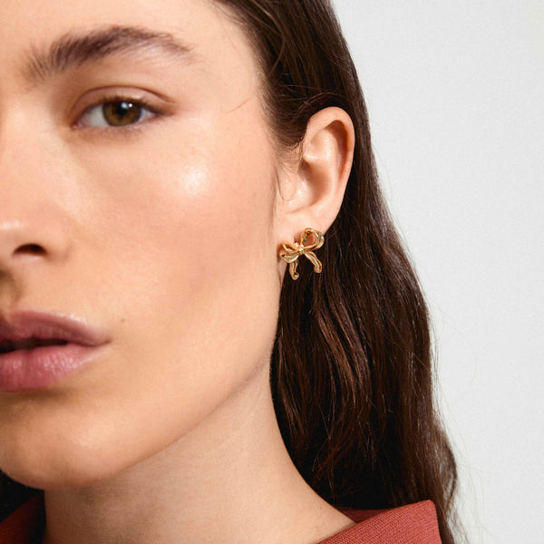 CASSIAN recycled boucles d’oreilles plaqué or