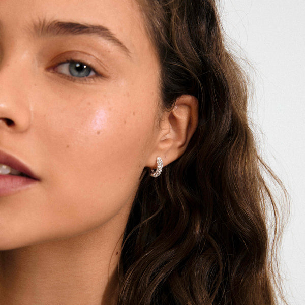 TATUM small créoless plaqué argent