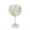 PINK FLOWER STEMMED GLASS 23 OZ