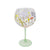 PINK FLOWER STEMMED GLASS 23 OZ