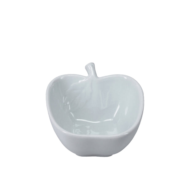Petit bol blanc en forme de pomme