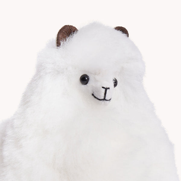 Peluche alpaga debout – Blanc, 5,5 po – Pokoloko