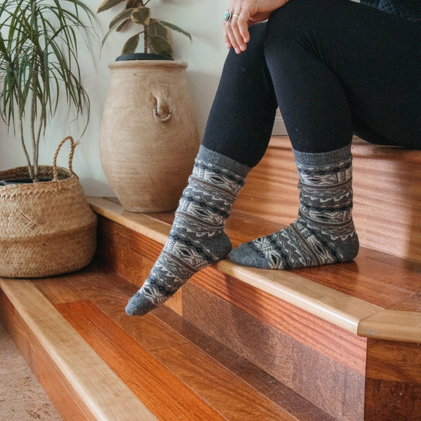Chaussettes épaisses en mélange d’alpaga – Rockface – Pokoloko