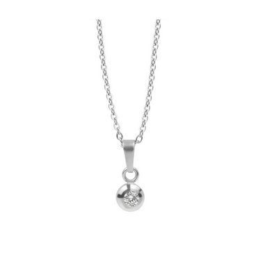 Collier Circle Stone argent