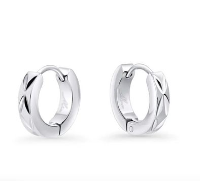 Boucles d'oreille Huggie Damas argent