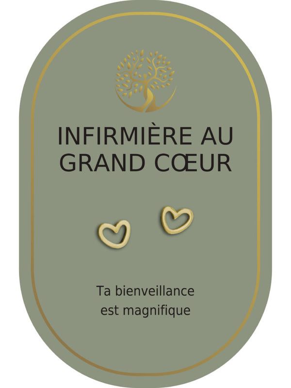 Boucles d'oreilles : Infirmière au Grand Coeur