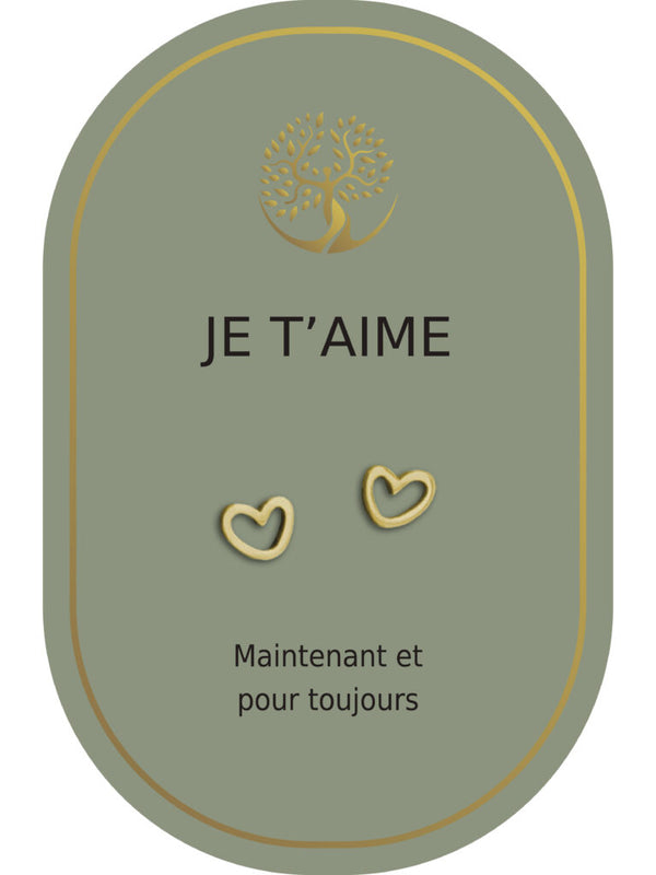 Boucles d'oreilles: Je T'aime