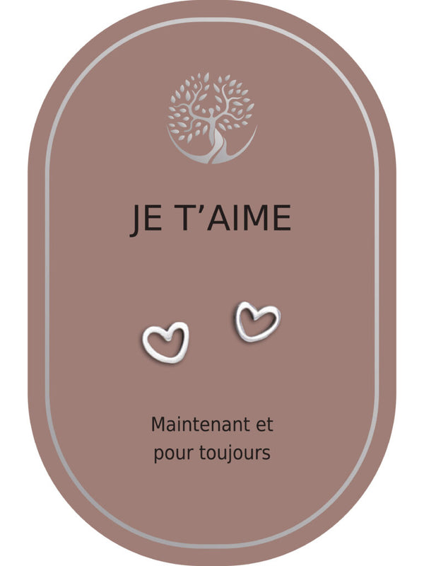Boucles d'oreilles: Je T'aime