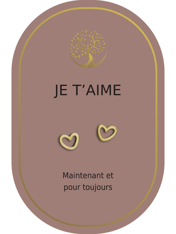 Boucles d'oreilles: Je T'aime