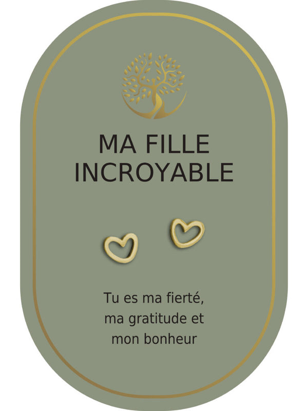Boucles d'oreilles : Ma Fille Incroyable
