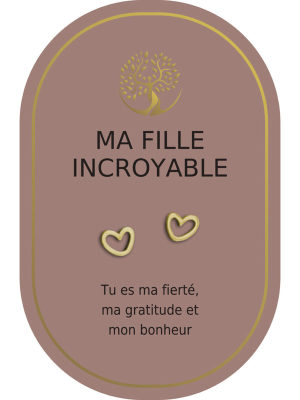 Boucles d'oreilles : Ma Fille Incroyable