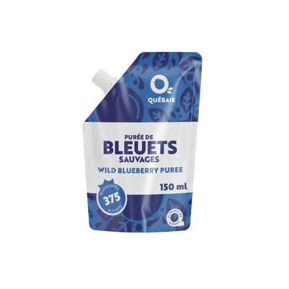 Sachet refermable de purée de bleuets sauvages du lac-saint-jean