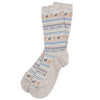 Chaussettes en Alpaga – Motif – Gris – S/M