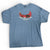 Tee-shirt bleu avec dessin devant
