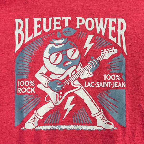 Dessin visible à l'avant du tee-shirt Bleuet Power Rose Heliconia