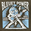 Dessin visible à l'avant du tee-shirt Bleuet Power Noir