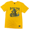 Tee-shirt Jaune Or avec dessin à l'avant