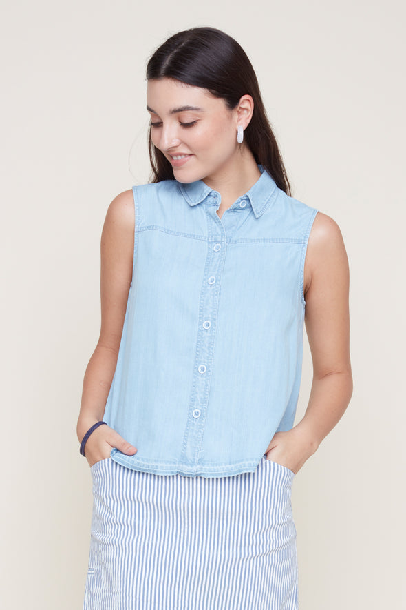 Blouse bleue