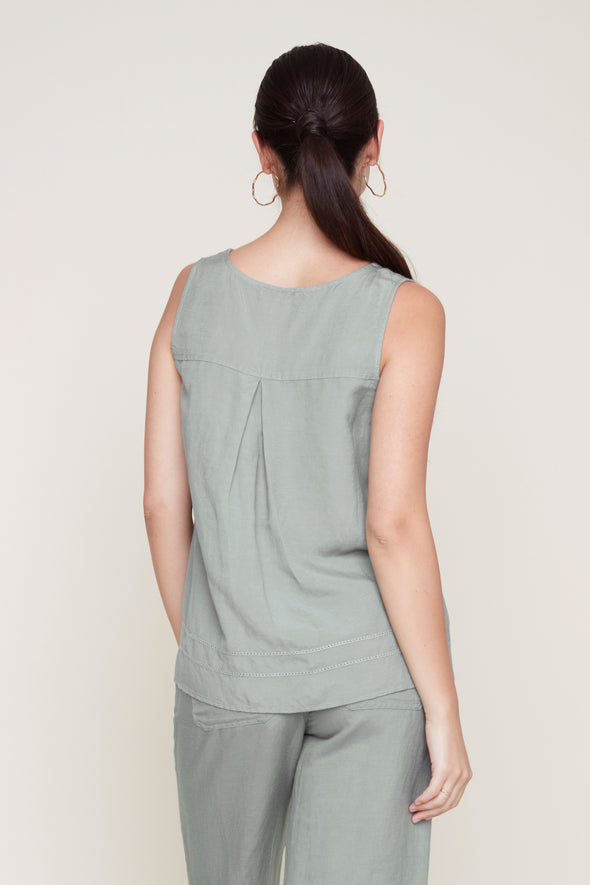 Camisole verte de dos