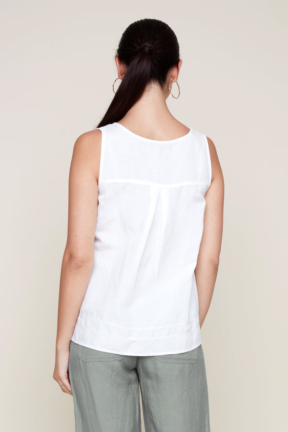 Camisole blanche de dos