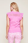 Blouse rose de dos