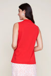 Cami Zipper rouge de dos