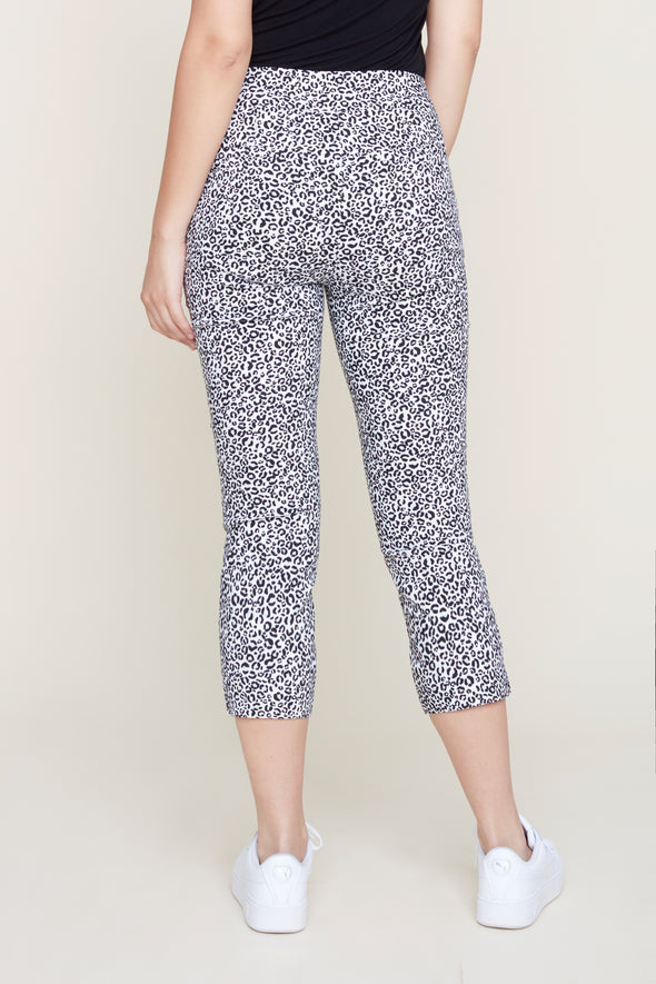 Pantalon capri noir de dos