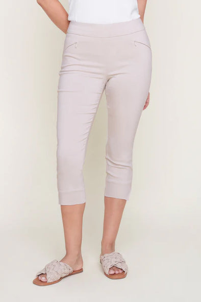 Pantalon capri beige