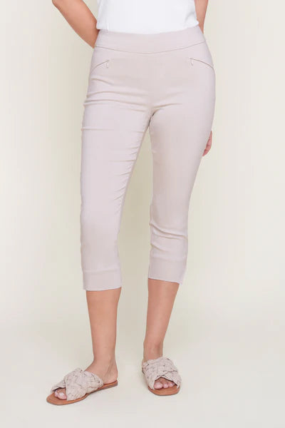 Pantalon capri beige