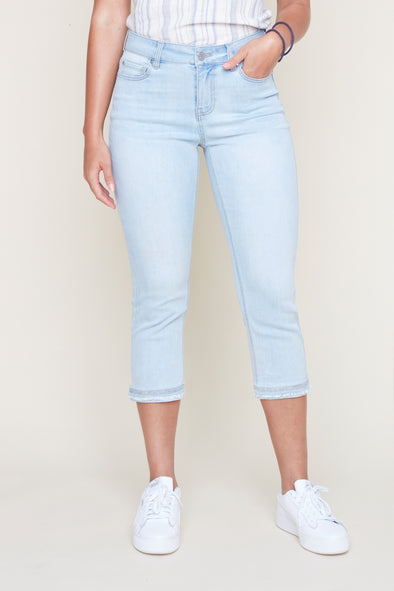 Jeans 3/4 bleu