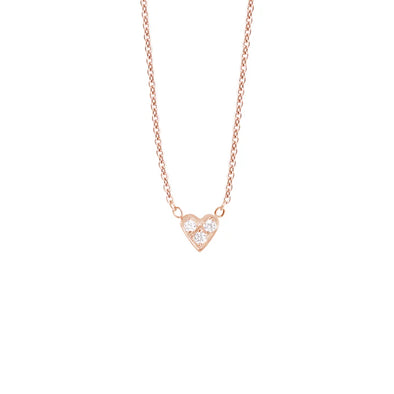 Collier Coeur Juliette rose