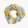 Seamless Scarf - Gold/Blue Check