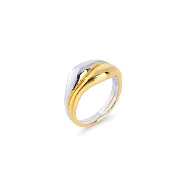 Bague Kim de Mia, fini argenté et doré