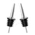 Deux becs verseurs Final Touch en acier inoxydable avec joints noirs en silicone.