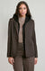 Blazer à capuchon amovible Dex, coloris brun foncé/noir, vêtement porté