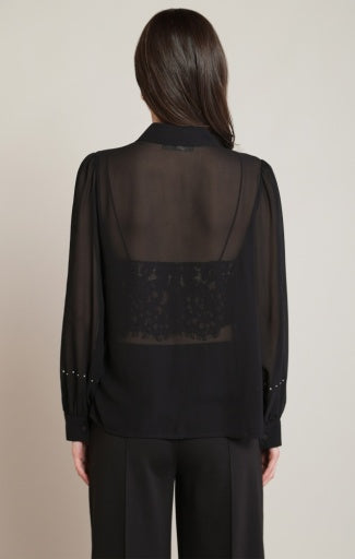Blouse à clous Dex, coloris noir, vue de dos