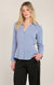 Blouse fluide Dex, coloris acier, vêtement porté
