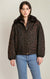 Blouson aviateur matelassé Dex, coloris léopard brun, vêtement porté
