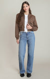 Blouson aviateur pied-de-poule Dex, coloris pied de poule, vêtement porté en tenue