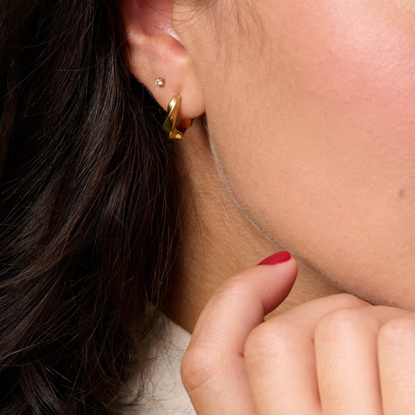 Boucles d’oreilles dormeuses Aubery – doré de Mia