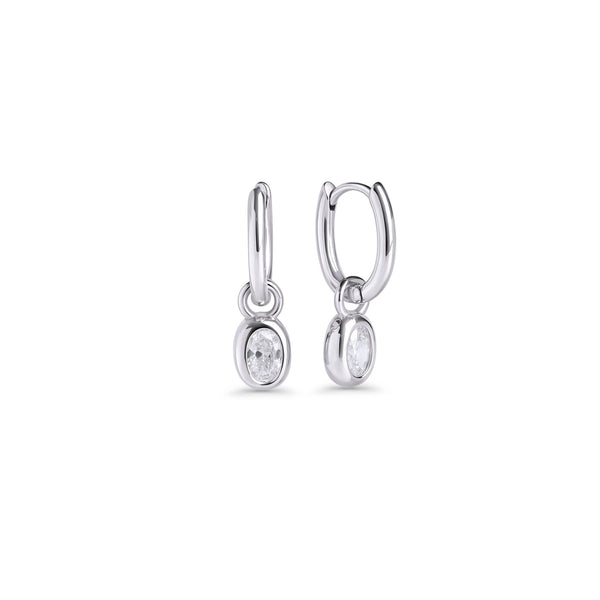 Boucles d’oreilles dormeuses Clemence – argenté de Mia
